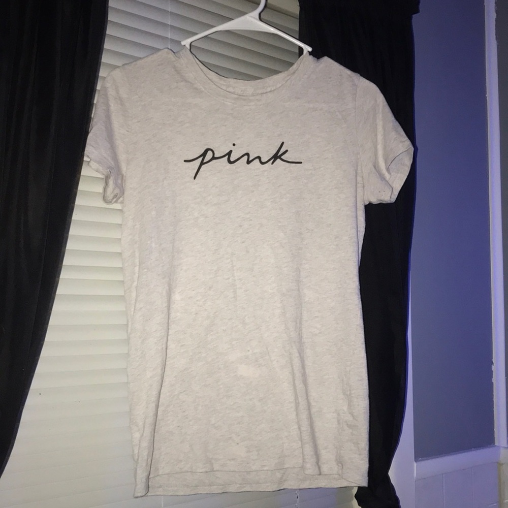Victoria Secret Grey Grphic (Pink) Shirt